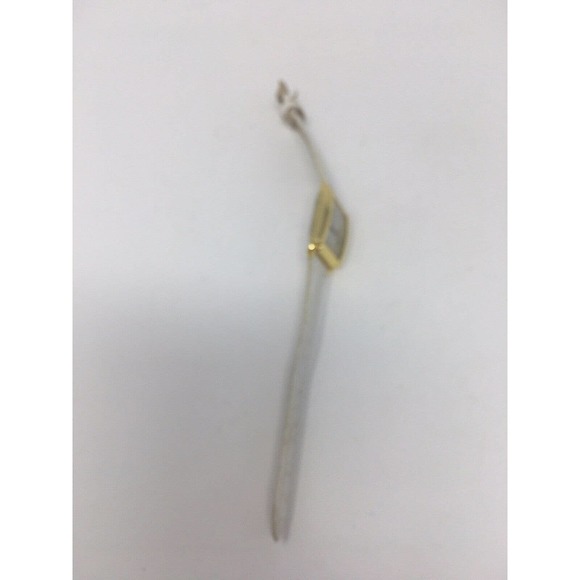 Cote D’ Azur Japan Gold White Croc Leather Mother Of Pearl Stainless Works - Picture 5 of 8